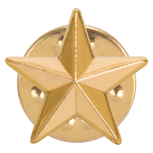 3D Bronze Star Pin Badge - 3 Colours