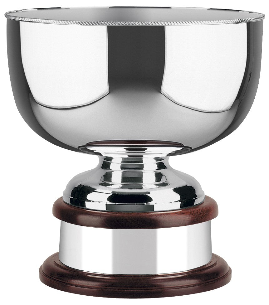 30.5cm Silver Plated World Cup Bowl with Scalloped Edge