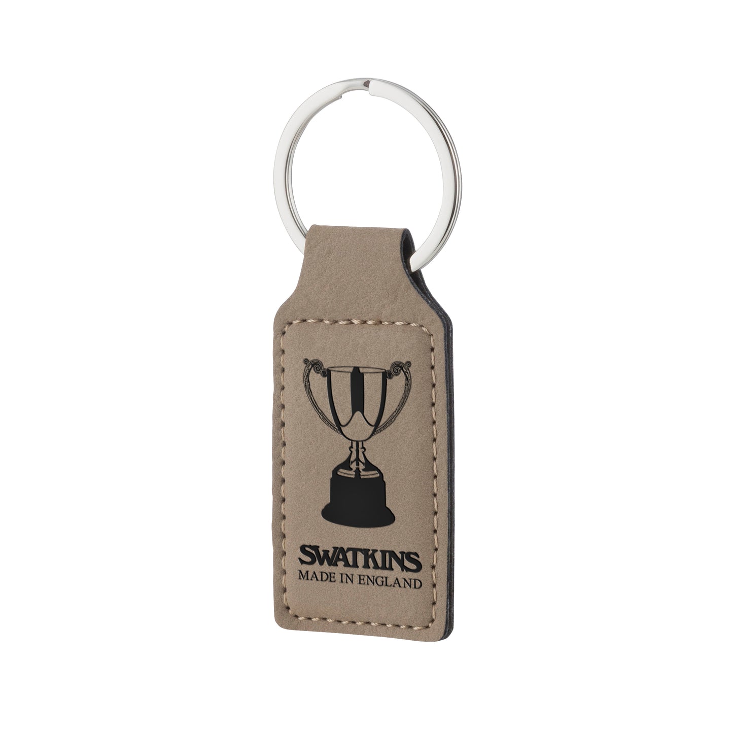 Leatherette Brown Key Ring