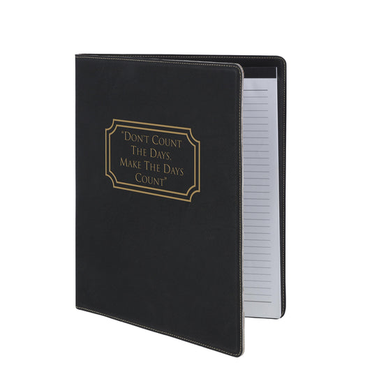 Leatherette Black A4 Note Pad and Document Holder