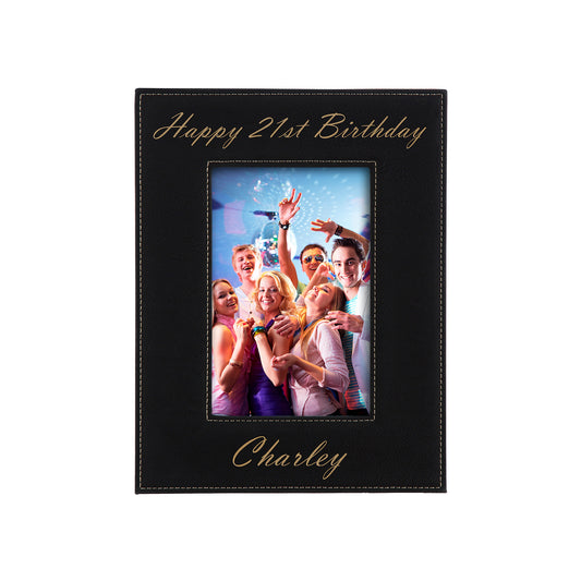 Leatherette Black Photoframe