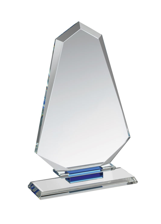 Clear & Blue Crystal Bell Shape Award