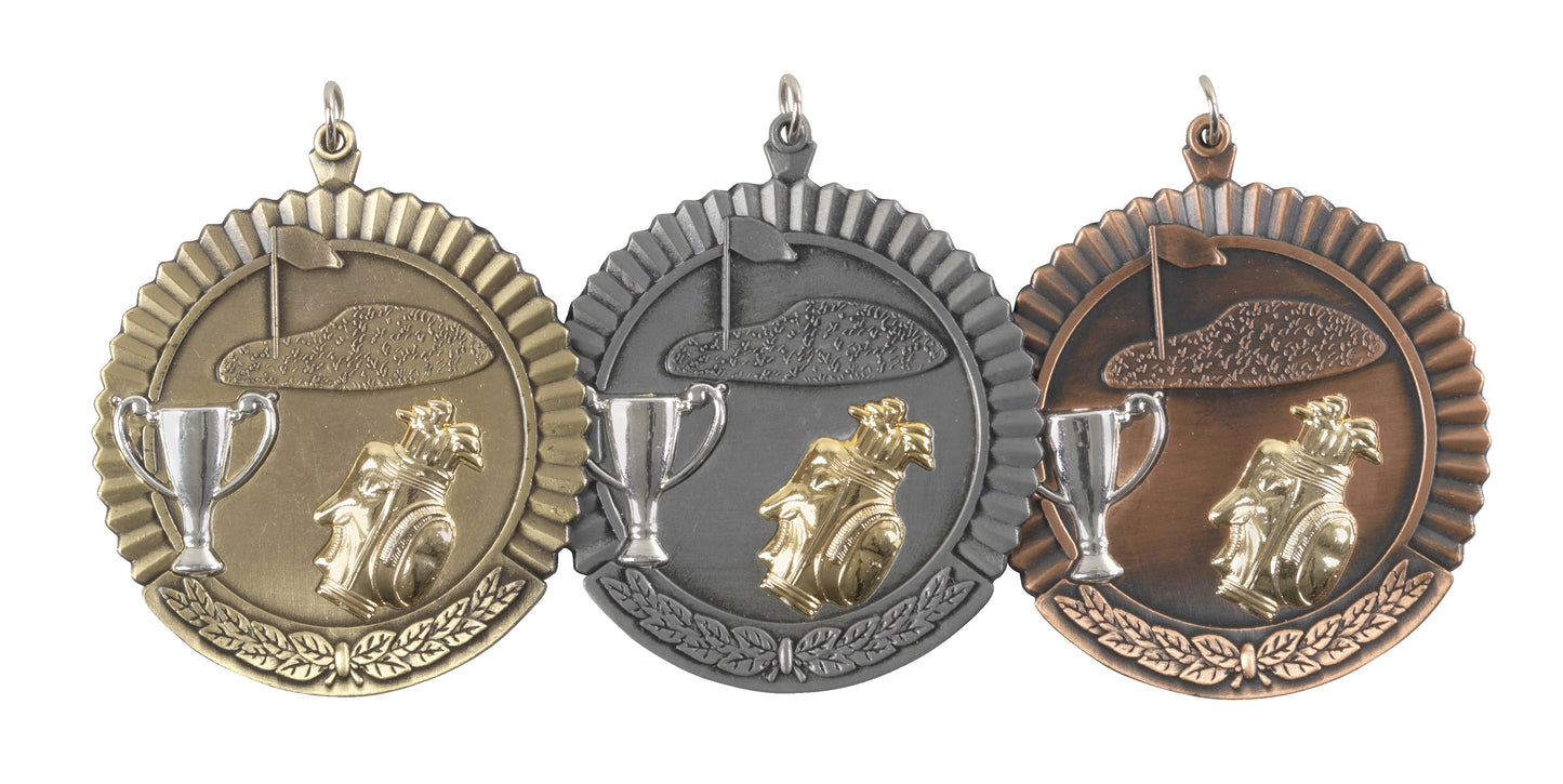MB (P) 2in Golf Medal - 3 Colours