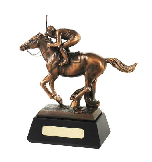 10 x25cm Horse-Jockey Figure