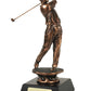 Bronze Plated Golf Figure Figure
