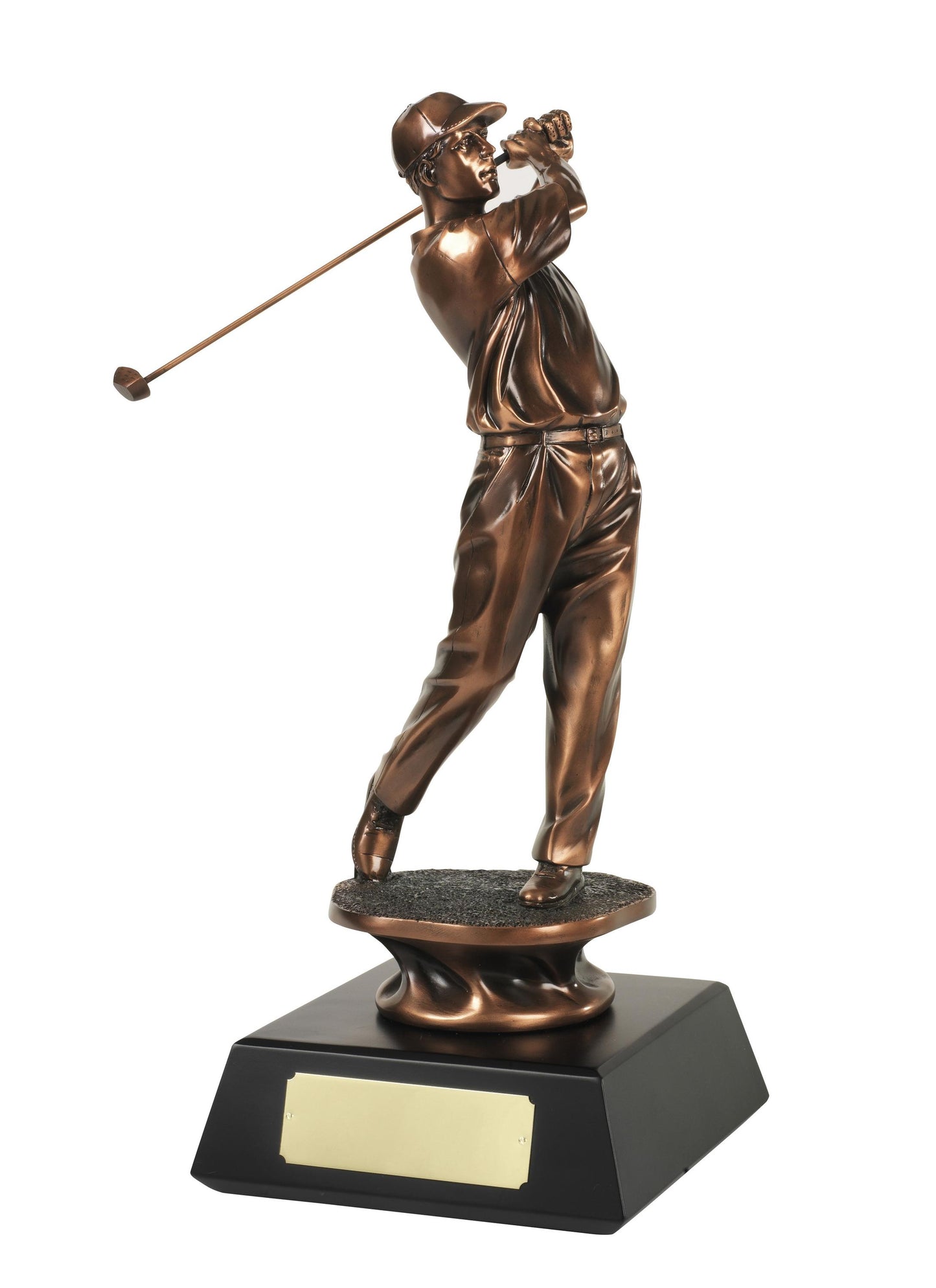 Bronze Plated Golf Figure Figure