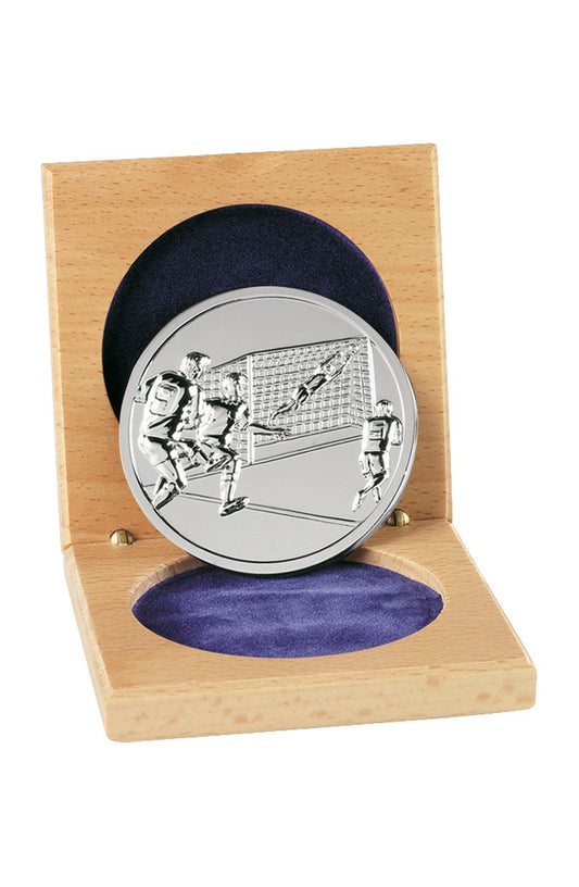 MB 66mm Soccer medal cased