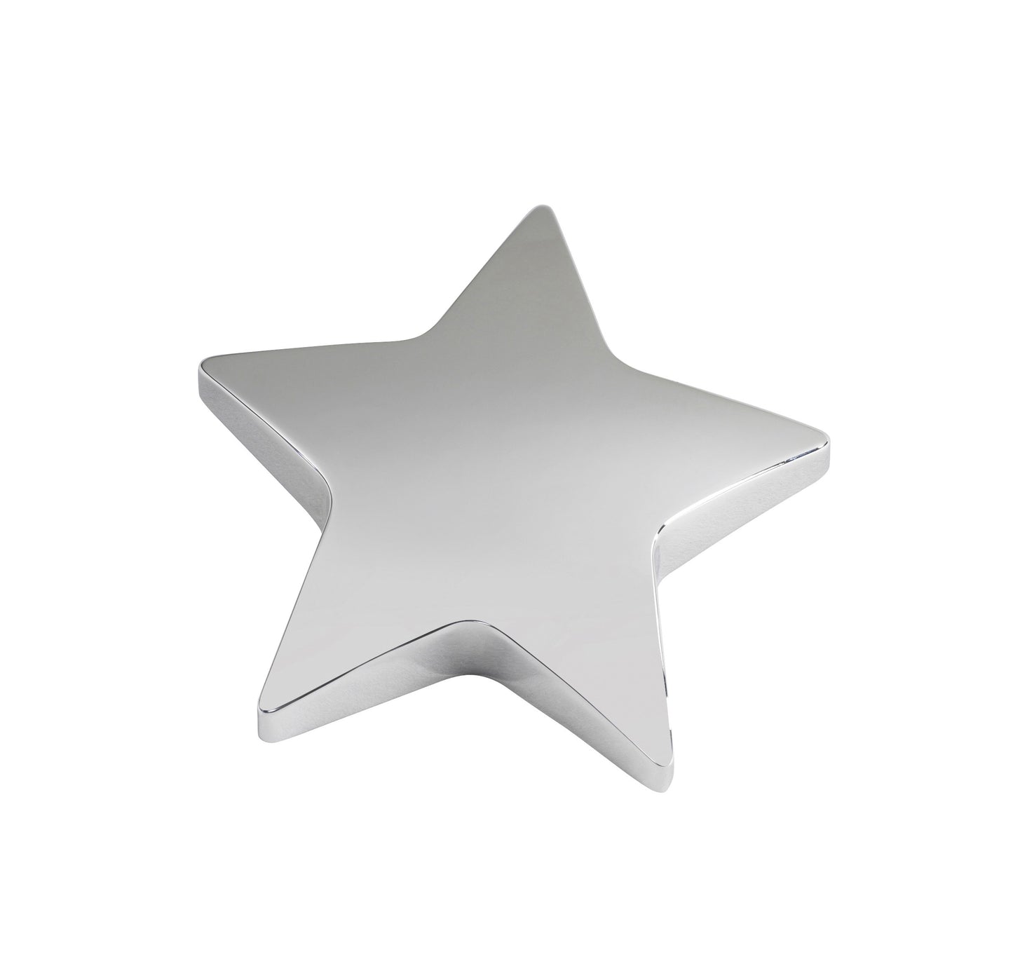 MB (P) 9.5 x 2cm Silver Finish Star Paperweight
