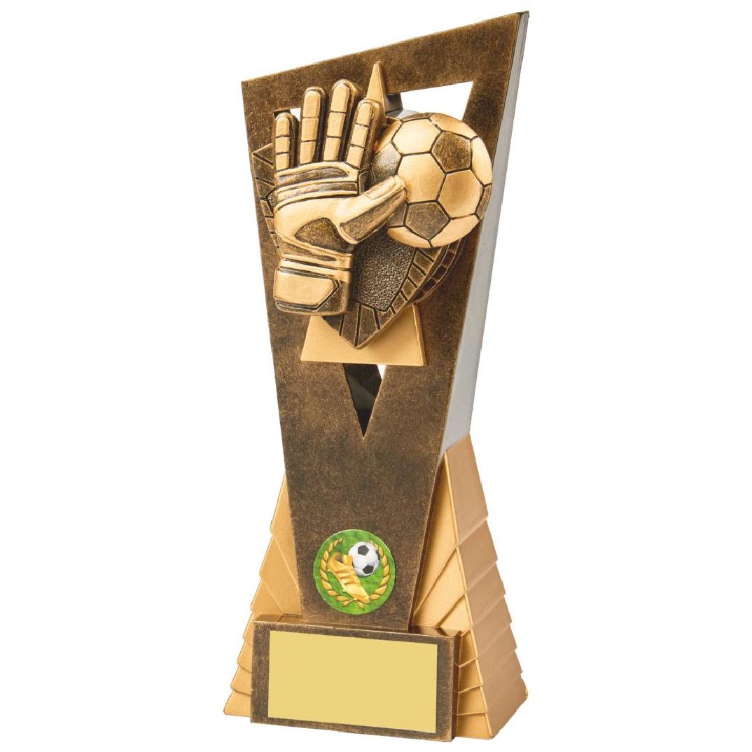 21cm Antique Gold Football Goalie Edge Award