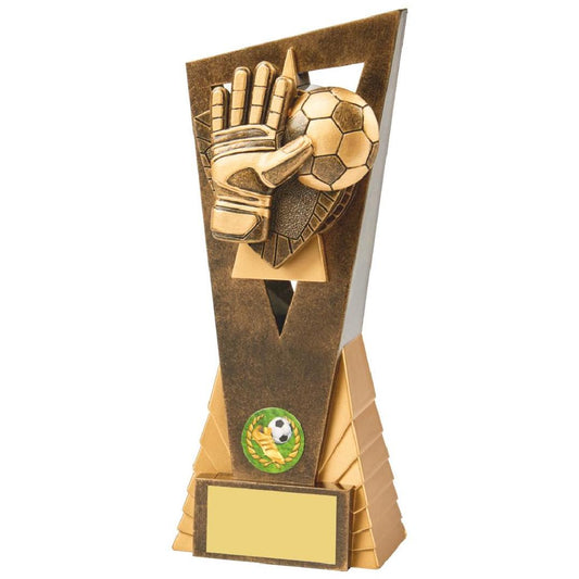 21cm Antique Gold Football Goalie Edge Award