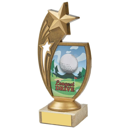 17cm Colour Longest Drive Star Holder Award