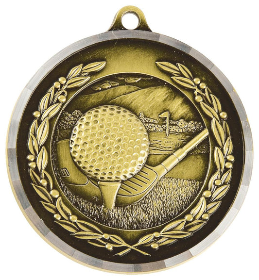 5cm Diamond Edged Golf Medal