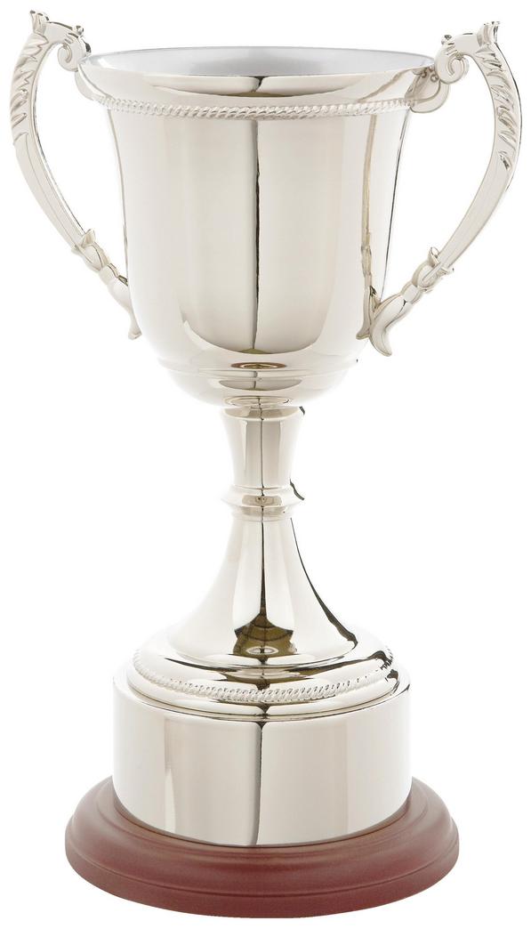 Nickel Plated Trophy Cup With Plinth Band